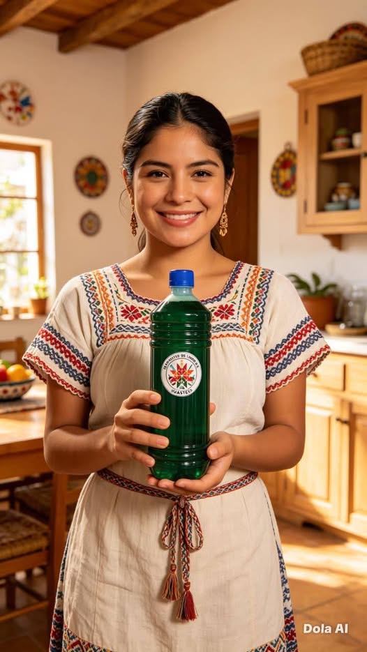 Presentación de un producto de limpieza HUASTECO